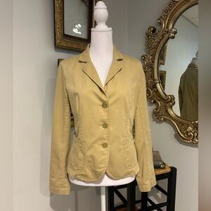 Jcrew khaki tan cotton blazer jacket